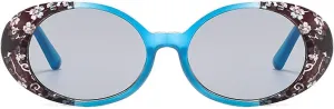 laureles Vintage Floral Oval Sunglasses Women Fashion Sun Glasses for Men Small Frame Round Shades Female L15