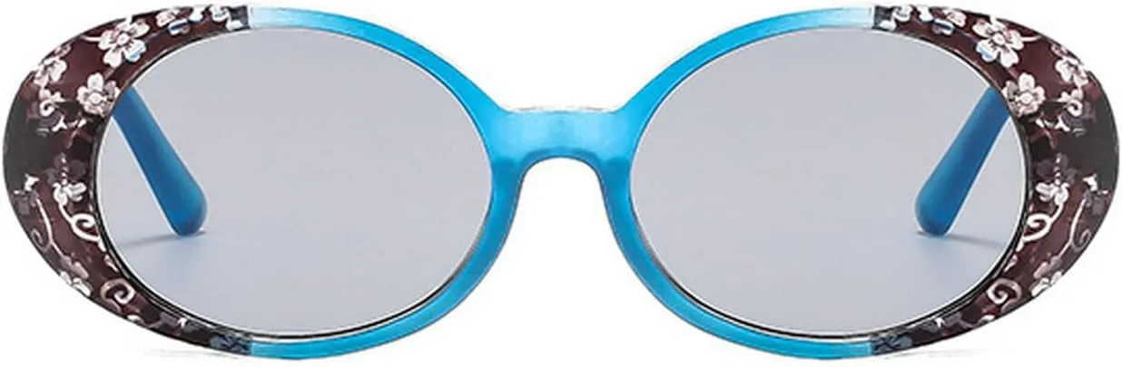 laureles Vintage Floral Oval Sunglasses Women Fashion Sun Glasses for Men Small Frame Round Shades Female L15