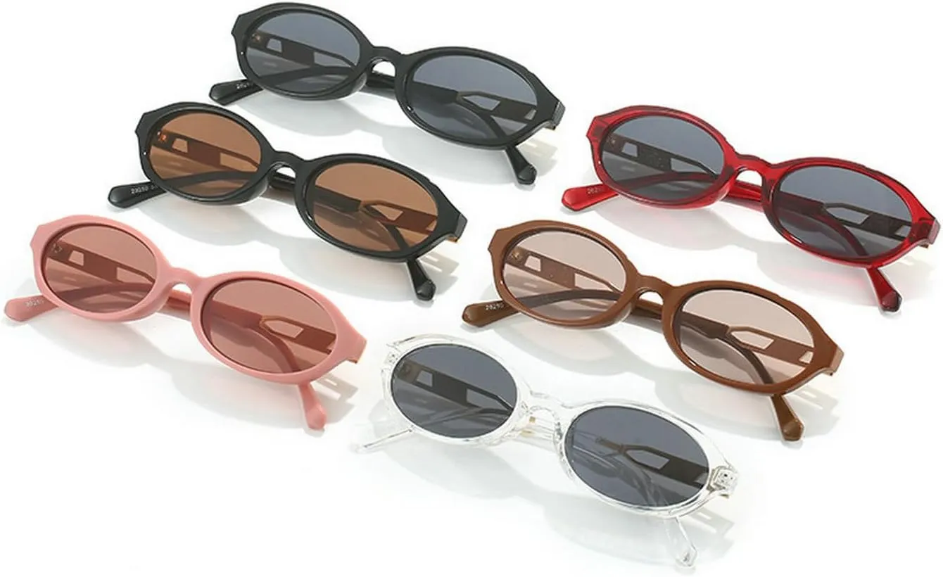 laureles Vintage Oval Sunglasses Women Black Grey Small Frame Round Sun Glasses for Men Punk Shades Travel L18