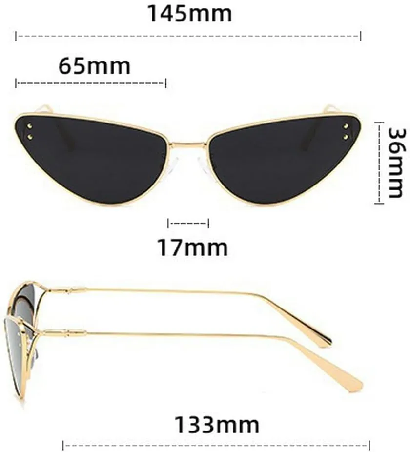 laureles Vintage Small Cat Eye Sunglasses for Women Metal Frames Gold Grey Sun Glasses Men Outdoor Travel L17