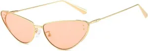laureles Vintage Small Cat Eye Sunglasses for Women Metal Frames Gold Grey Sun Glasses Men Outdoor Travel L17