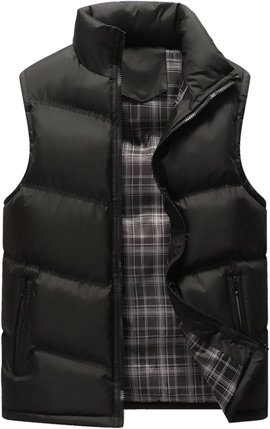 Lightweight Windproof Jacket Men Mens Casual Puffer Vest Water-Resistant Jacket Windproof Outerwear Sportswear