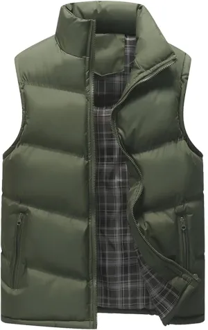 Lightweight Windproof Jacket Men Mens Casual Puffer Vest Water-Resistant Jacket Windproof Outerwear Sportswear