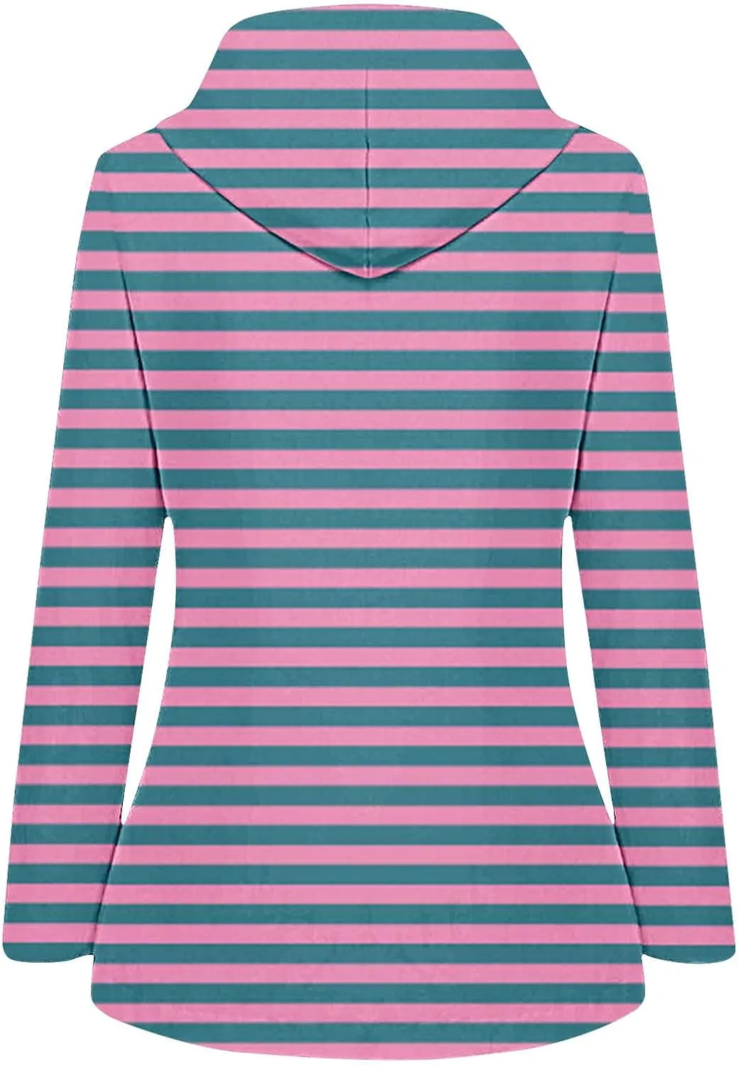 Lmdudan Rain Jacket for Women Plus Size Waterproof Outdoor Hooded Rain Coat Full Zip Travel Striped Fleece Lined Windbreaker