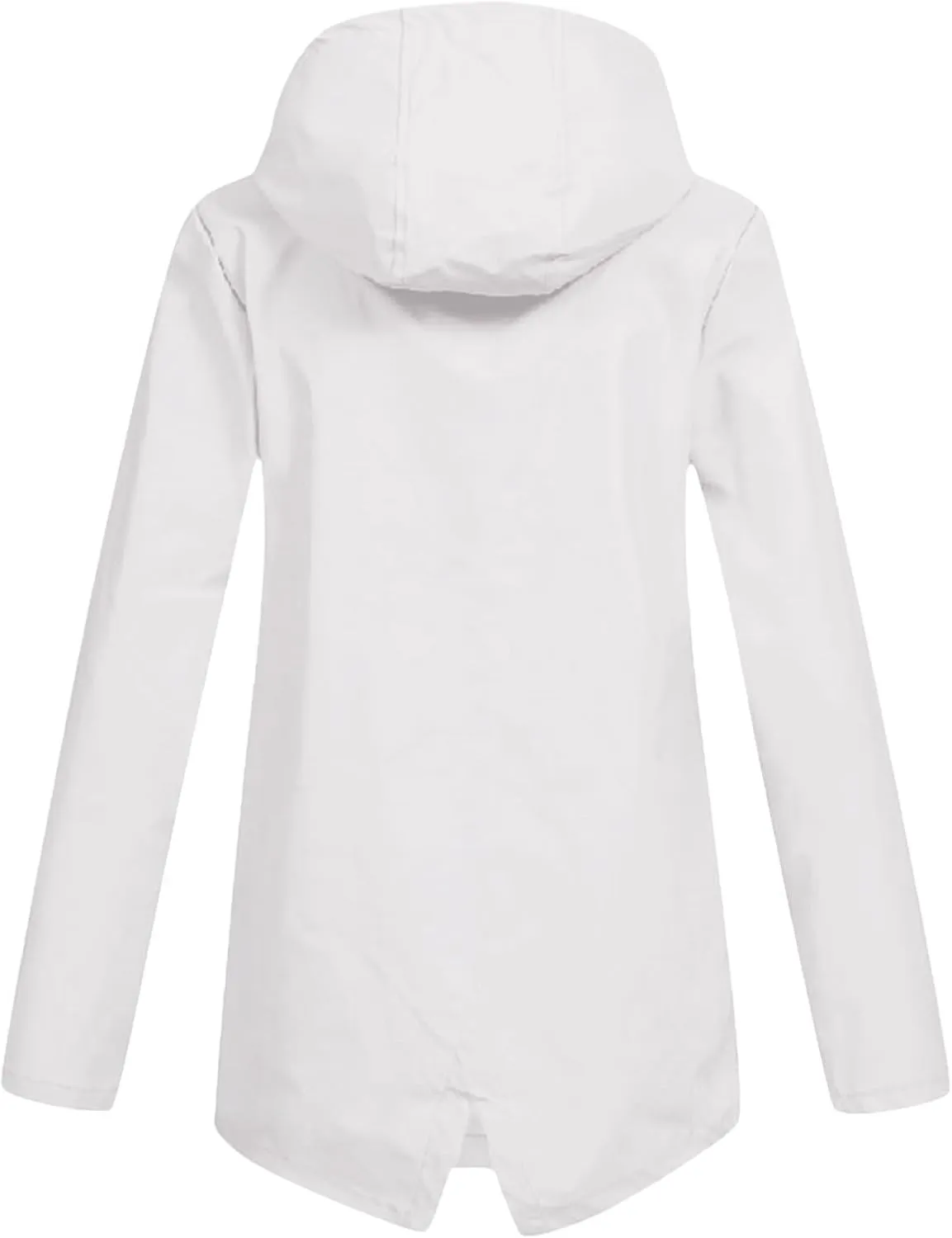 Lmdudan Rain Jacket for Womens Waterproof with Hood Fleece Solid Color Lined Raincoat Lightweight Outdoor Windbreaker Jackets