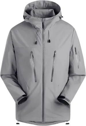 Lmdudan Women Lightweight Jackets Windbreaker Raincoat Waterproof Coat Long Sleeve Zipper Hoodies Softshell Jackets & Pockets