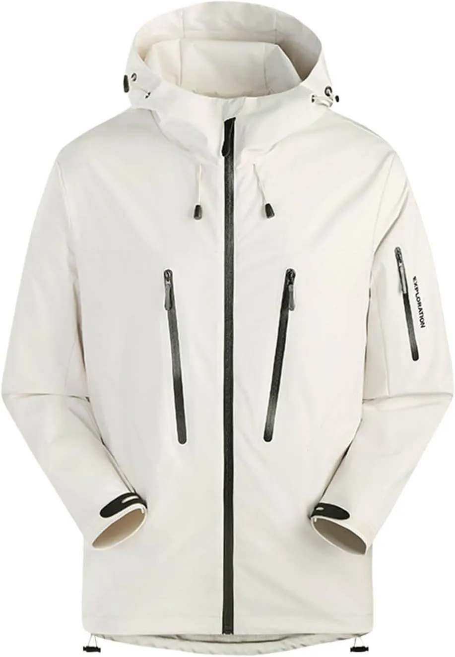 Lmdudan Women Lightweight Jackets Windbreaker Raincoat Waterproof Coat Long Sleeve Zipper Hoodies Softshell Jackets & Pockets