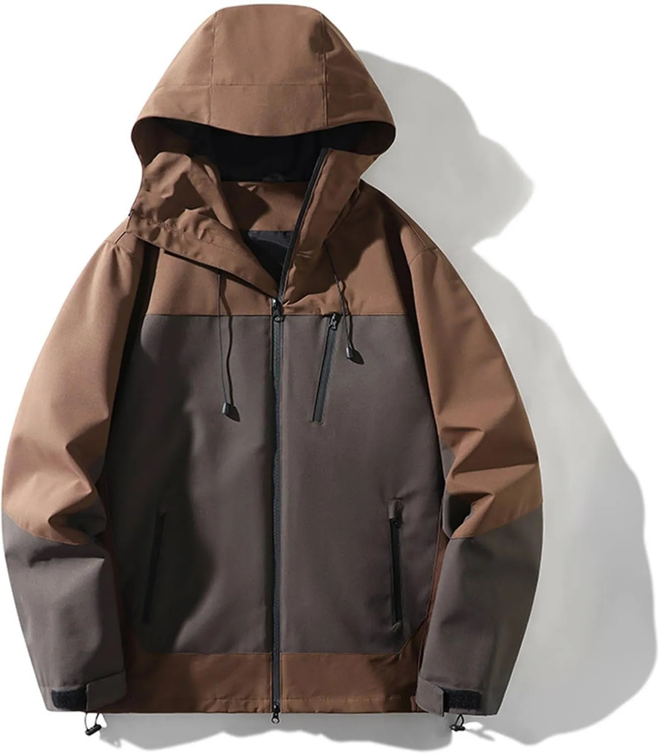 Lmdudan Women Outdoor Hooded Windproof Jacket Waterproof Rain Coat Lightweight Hoodies Windbreaker Running Coats with Pocket