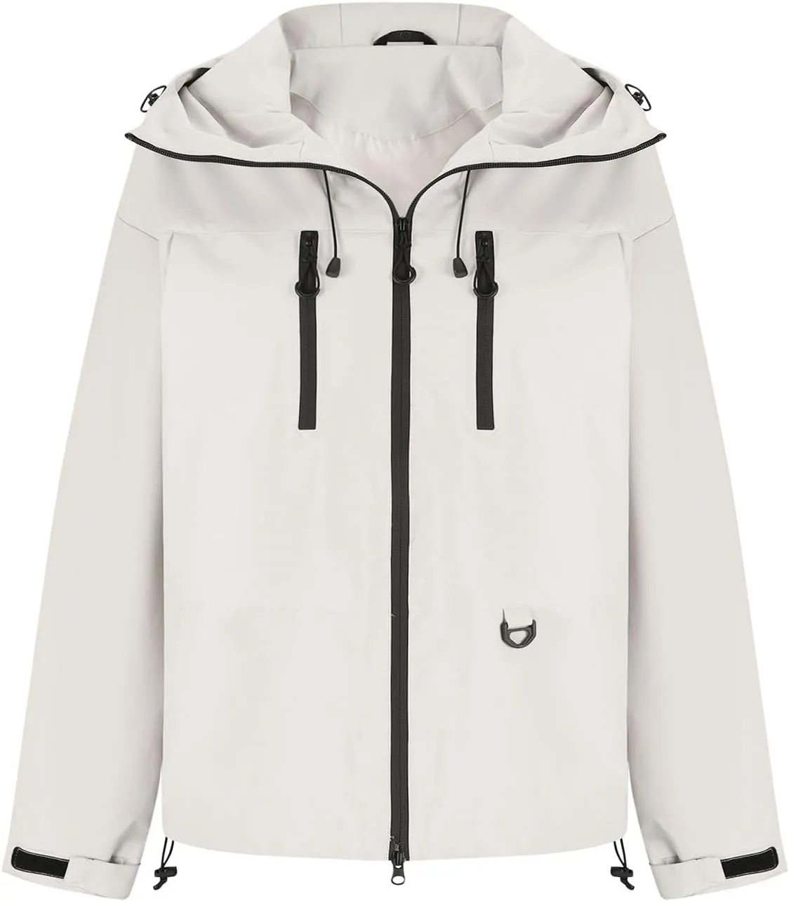 Lmdudan Women Rain Jacket Lightweight Waterproof Coat Hooded Jackets Lightweight Windbreaker Raincoat Outwear with Pockets