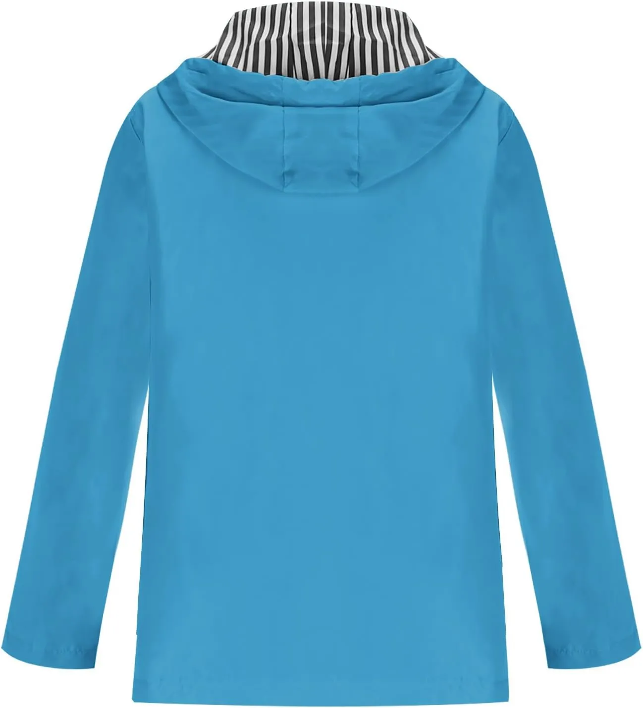 Lmdudan Womens Rain Coat Waterproof Active Outdoor Rain Jacket Lightweight Zip Up Fall Winter Raincoat Windbreaker With Hood