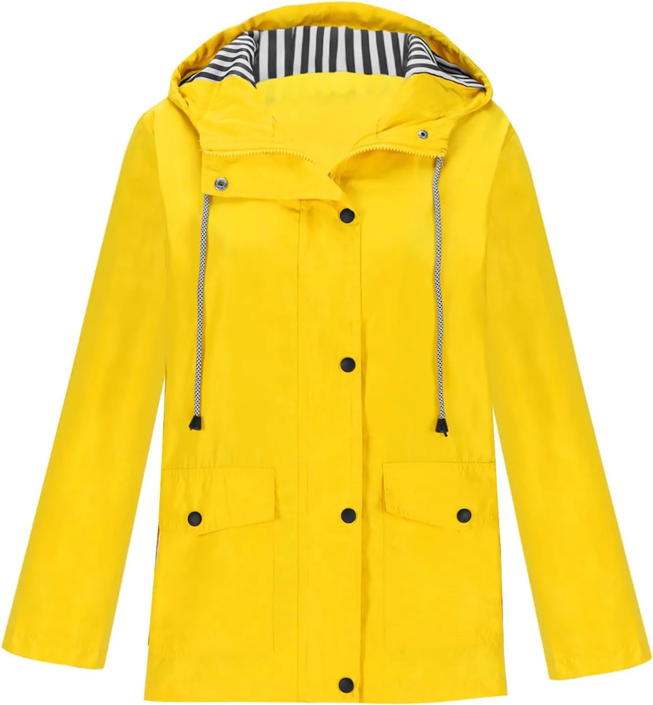 Lmdudan Womens Rain Coat Waterproof Active Outdoor Rain Jacket Lightweight Zip Up Fall Winter Raincoat Windbreaker With Hood