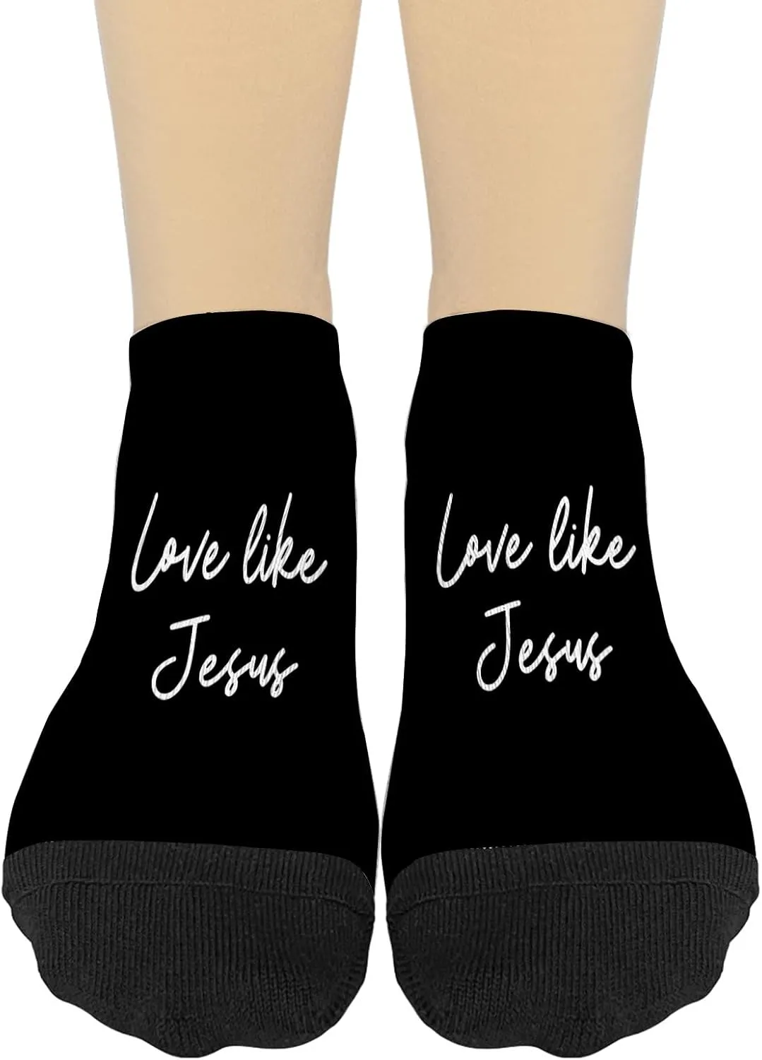 Love Like Jesus Christian Quote Saying Inspirationals Quote Womens Crew Socks Casual Socks For Women's No Show Athletic Socks CuteSock