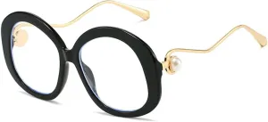 Luxury Big Frame Metal Oval Sunglasses for Women Men Outdoor Driving Travel Sun Glasses Uv400