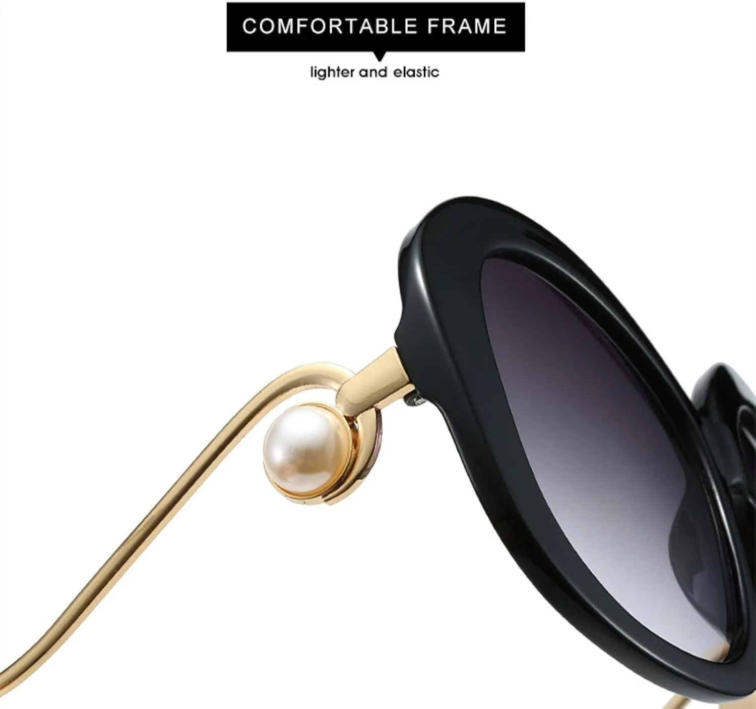 Luxury Big Frame Metal Oval Sunglasses for Women Men Outdoor Driving Travel Sun Glasses Uv400