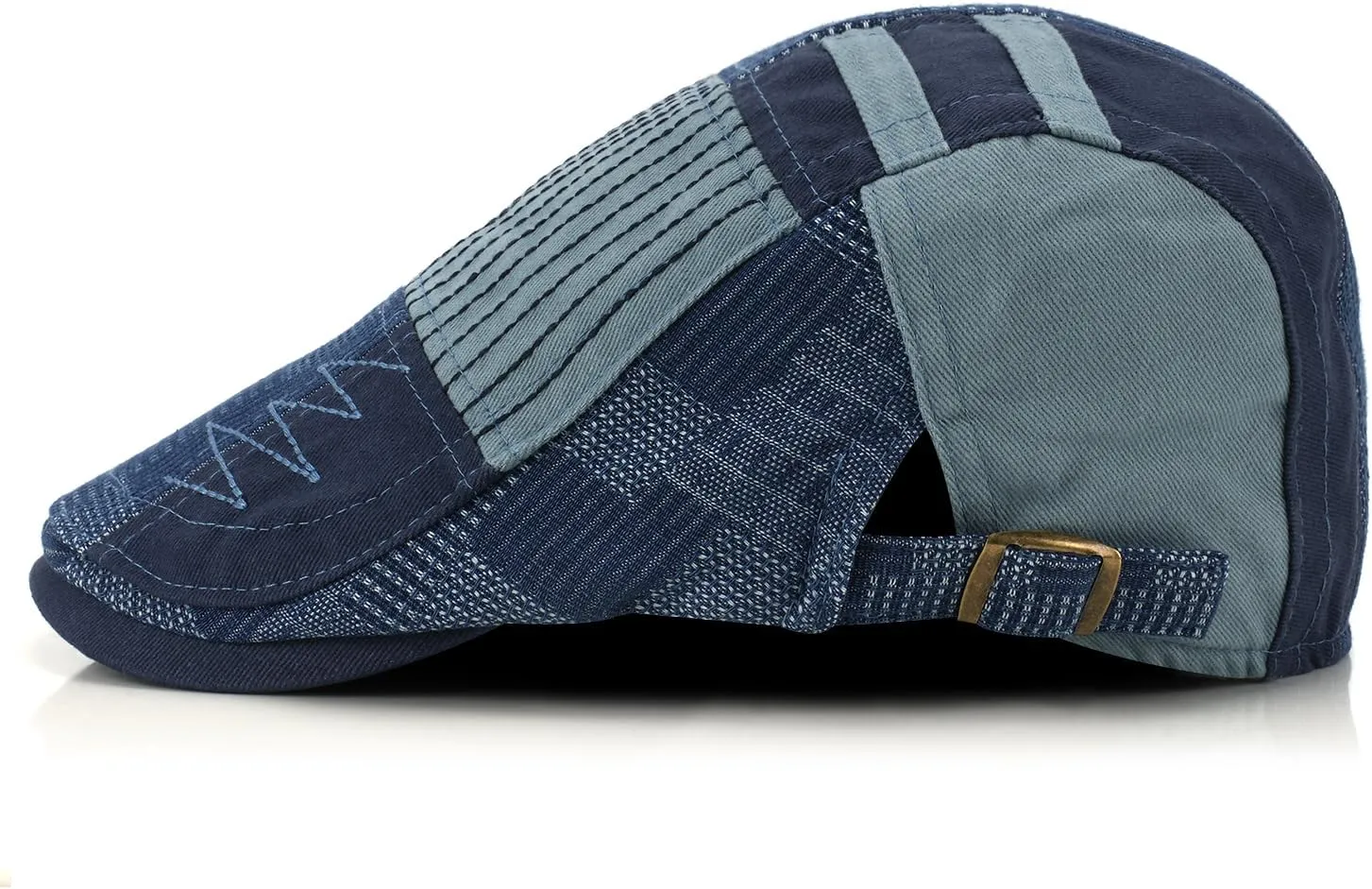 M MOACC Men's Beret Hat Cotton Buckle Adjustable Newsboy Hats for Men Driving Flat Caps Cabbie Gatsby Cap