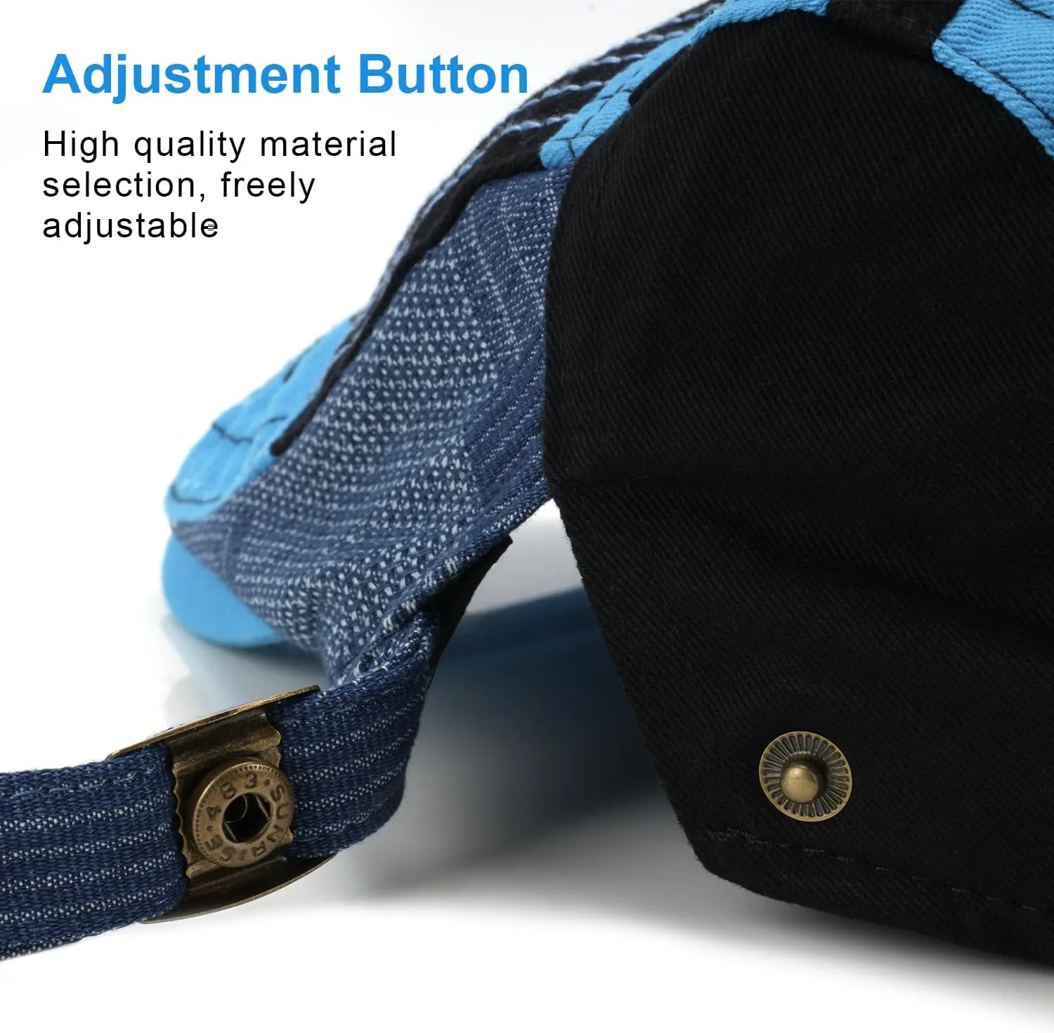 M MOACC Men's Beret Hat Cotton Buckle Adjustable Newsboy Hats for Men Driving Flat Caps Cabbie Gatsby Cap