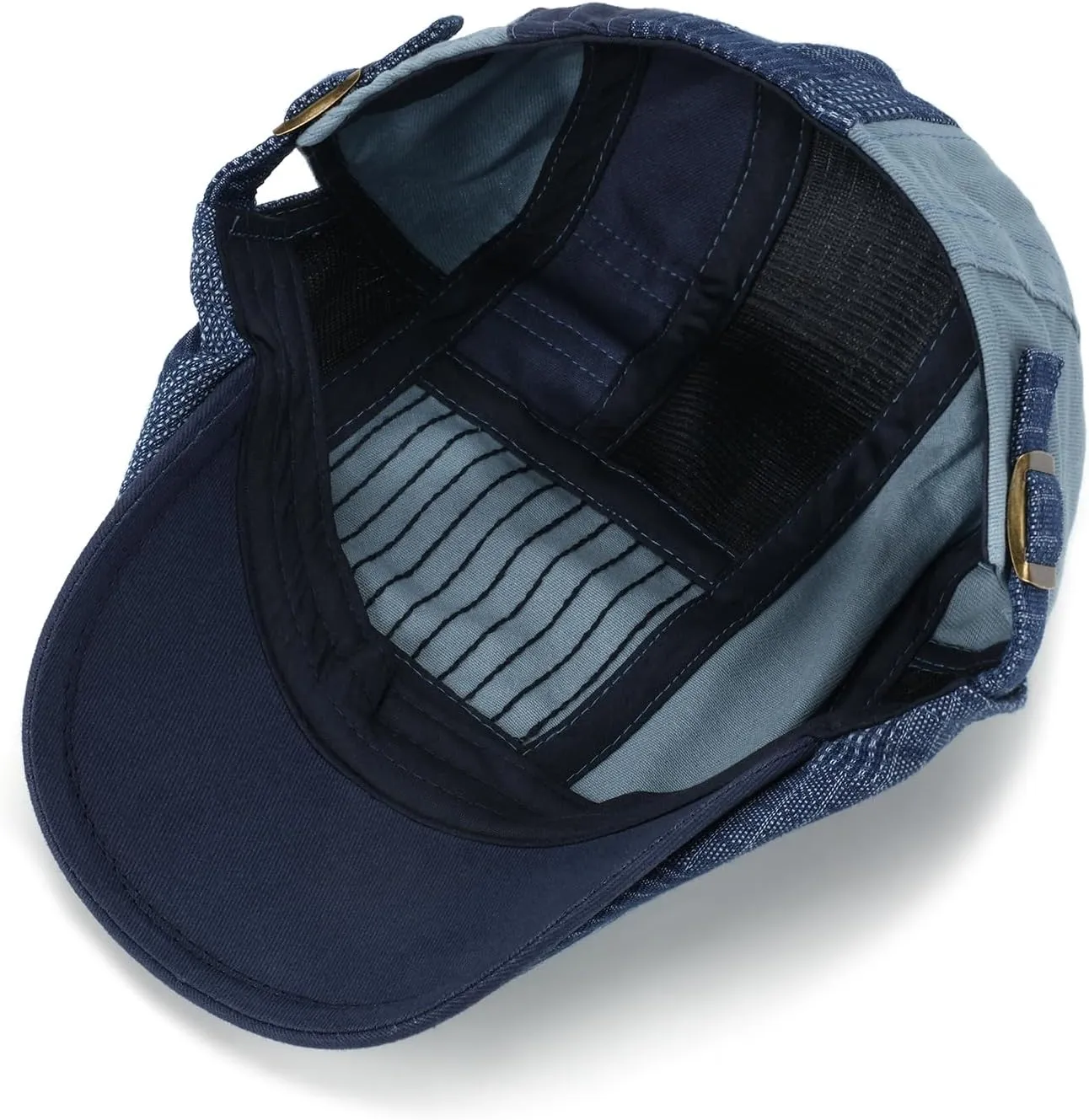 M MOACC Men's Beret Hat Cotton Buckle Adjustable Newsboy Hats for Men Driving Flat Caps Cabbie Gatsby Cap