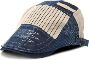 M MOACC Men's Beret Hat Cotton Buckle Adjustable Newsboy Hats for Men Driving Flat Caps Cabbie Gatsby Cap