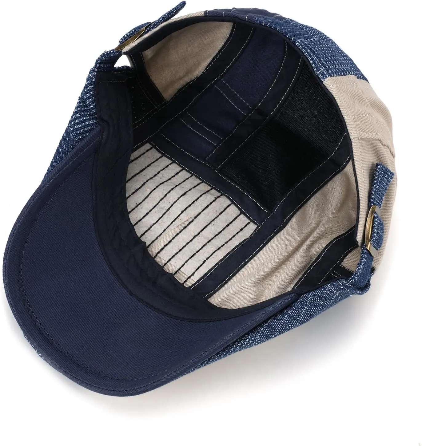 M MOACC Men's Beret Hat Cotton Buckle Adjustable Newsboy Hats for Men Driving Flat Caps Cabbie Gatsby Cap