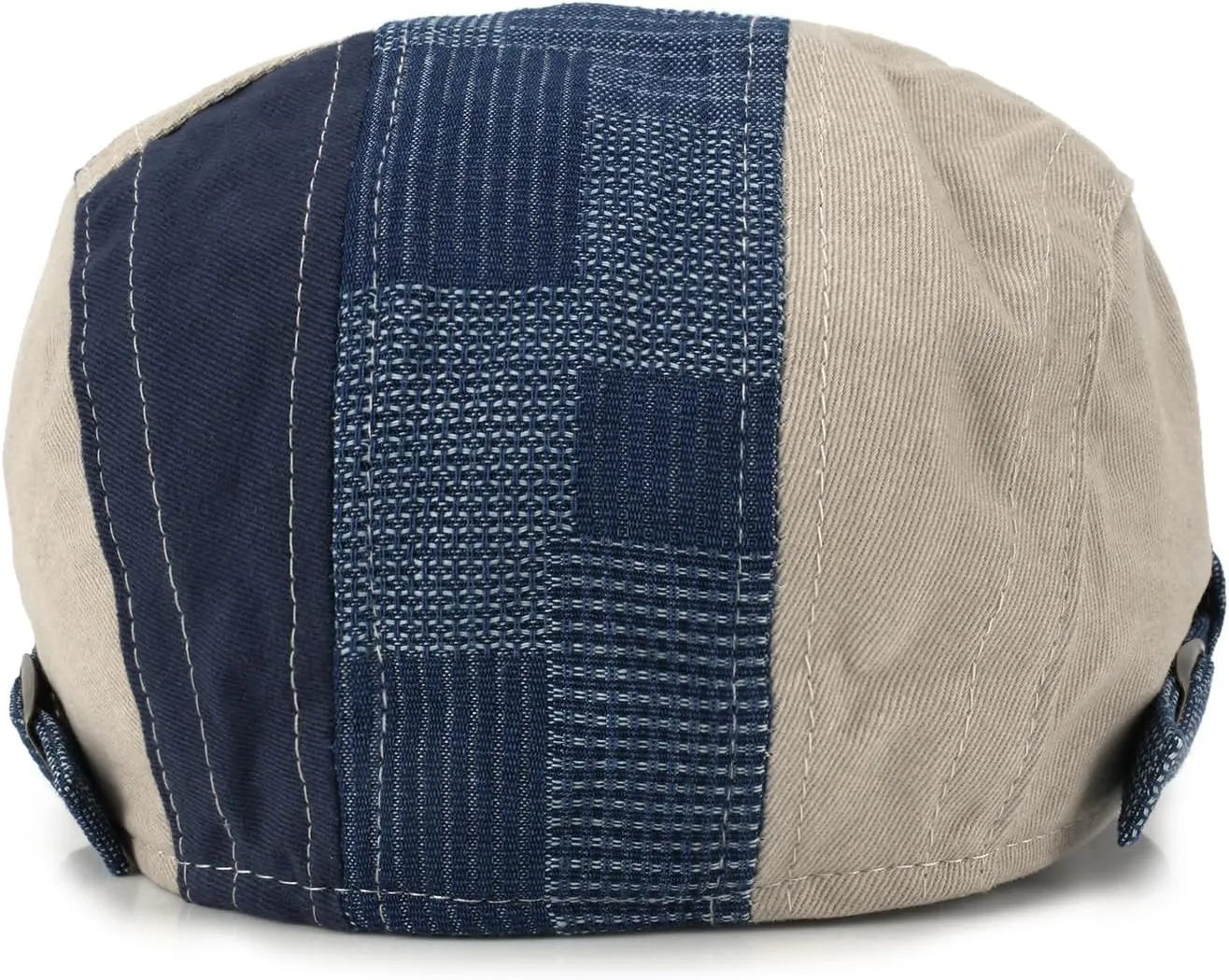 M MOACC Men's Beret Hat Cotton Buckle Adjustable Newsboy Hats for Men Driving Flat Caps Cabbie Gatsby Cap