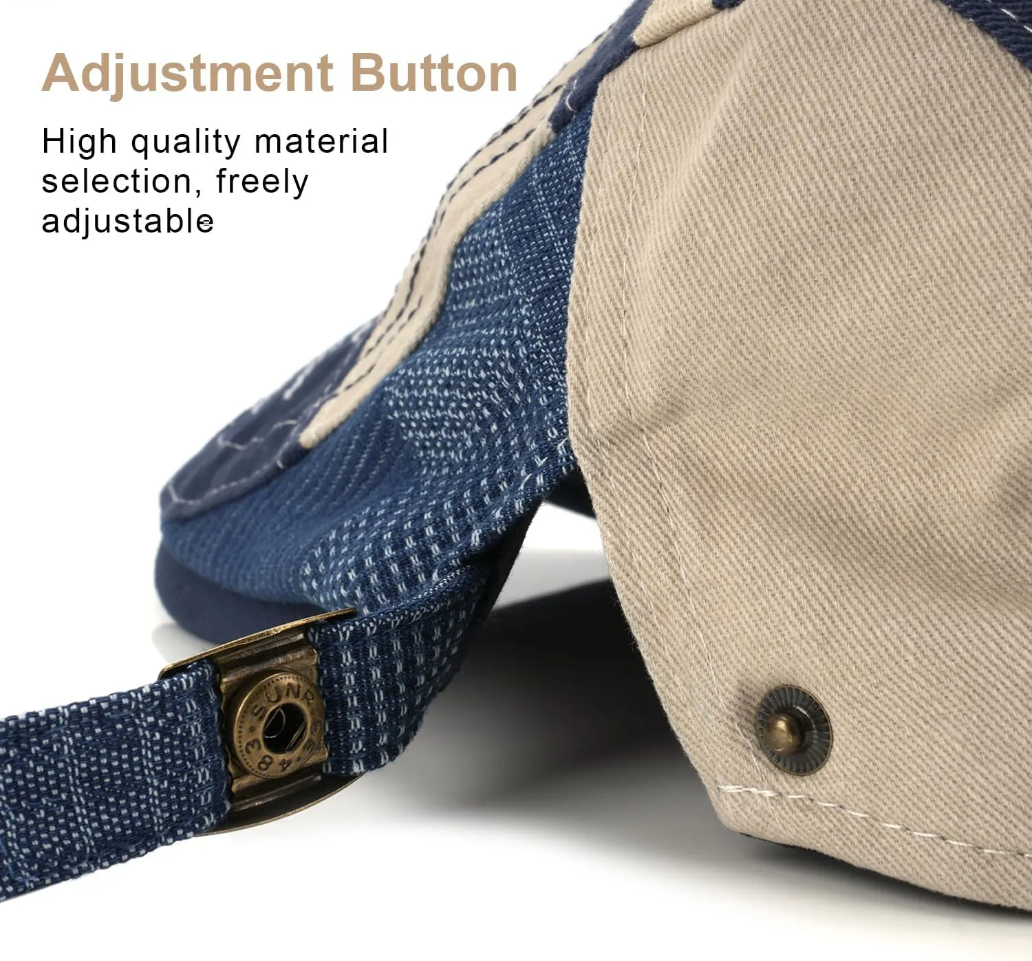 M MOACC Men's Beret Hat Cotton Buckle Adjustable Newsboy Hats for Men Driving Flat Caps Cabbie Gatsby Cap
