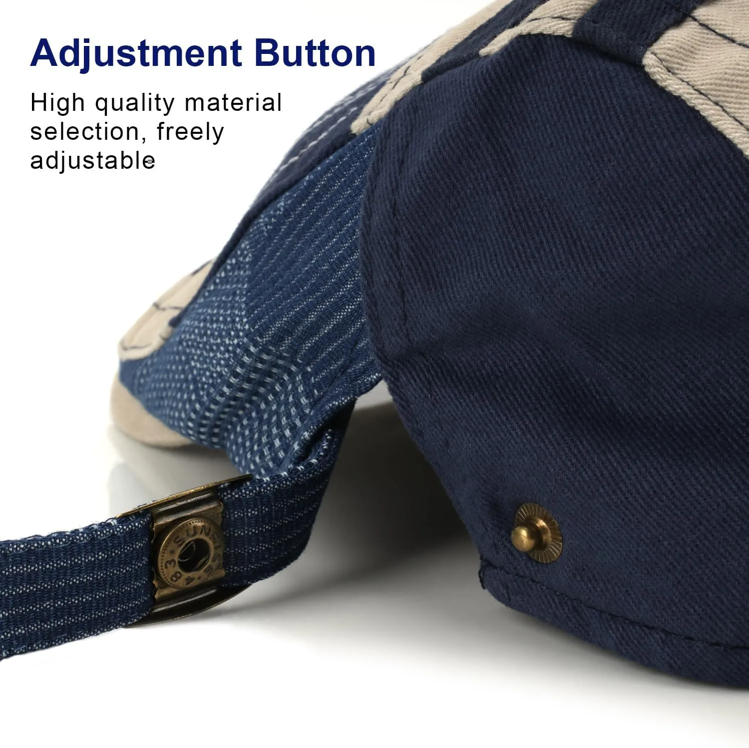 M MOACC Men's Beret Hat Cotton Buckle Adjustable Newsboy Hats for Men Driving Flat Caps Cabbie Gatsby Cap