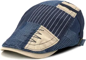 M MOACC Men's Beret Hat Cotton Buckle Adjustable Newsboy Hats for Men Driving Flat Caps Cabbie Gatsby Cap