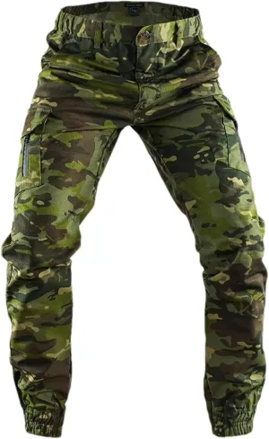 Man Tactical Camouflage Joggers Ripstop Cargo Pants Working Clothing Hiking Trousers Men's Streetwear