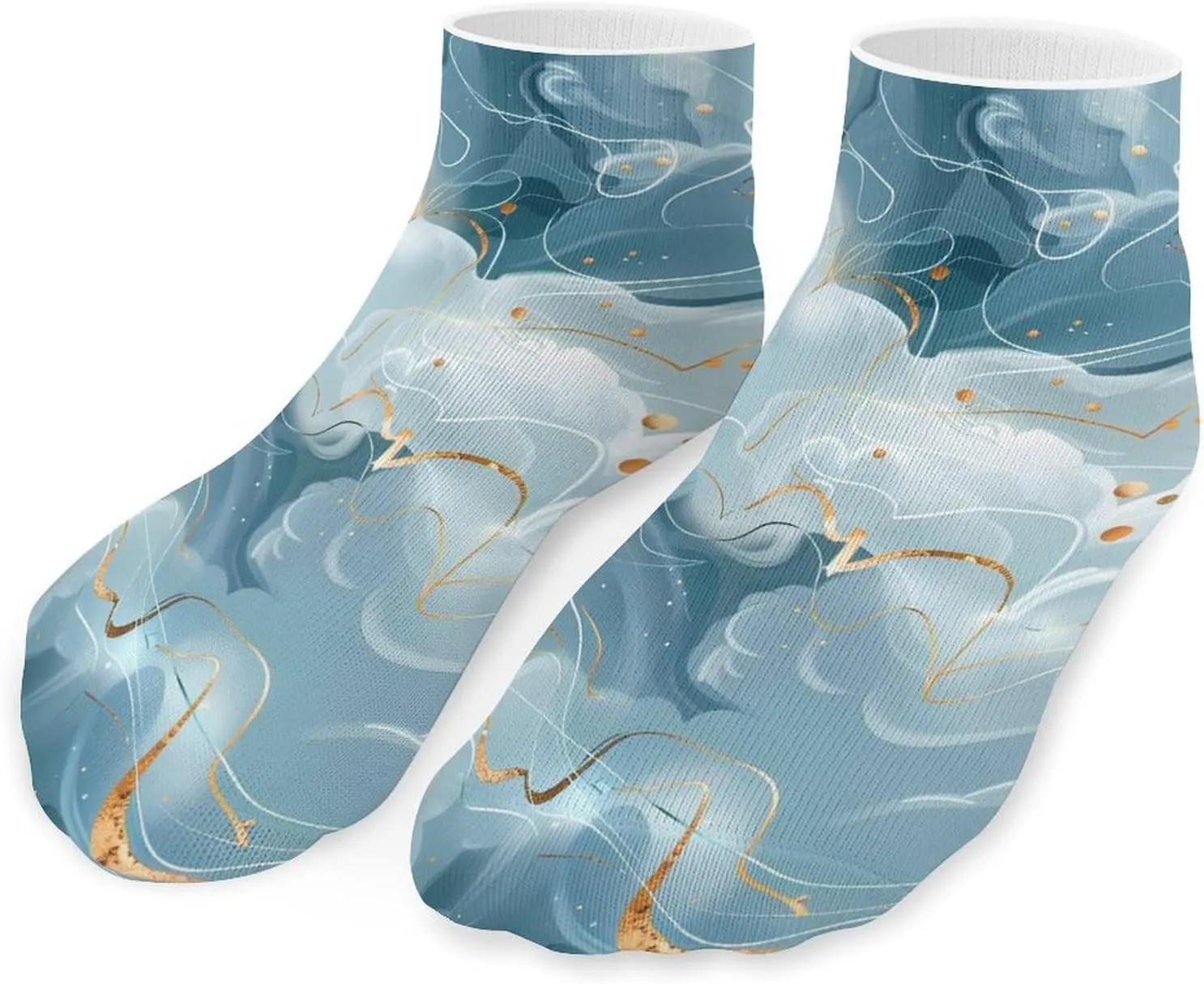 Marble Ankle Socks Breathable Low Cut Sports Socks Casual No Show Sock for Women Men