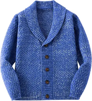 Men Cable Knit Cardigan Button Down Cardigan Sweater Vintage Open Front Sweater Winter Knit Cardigan Lapel Sweater
