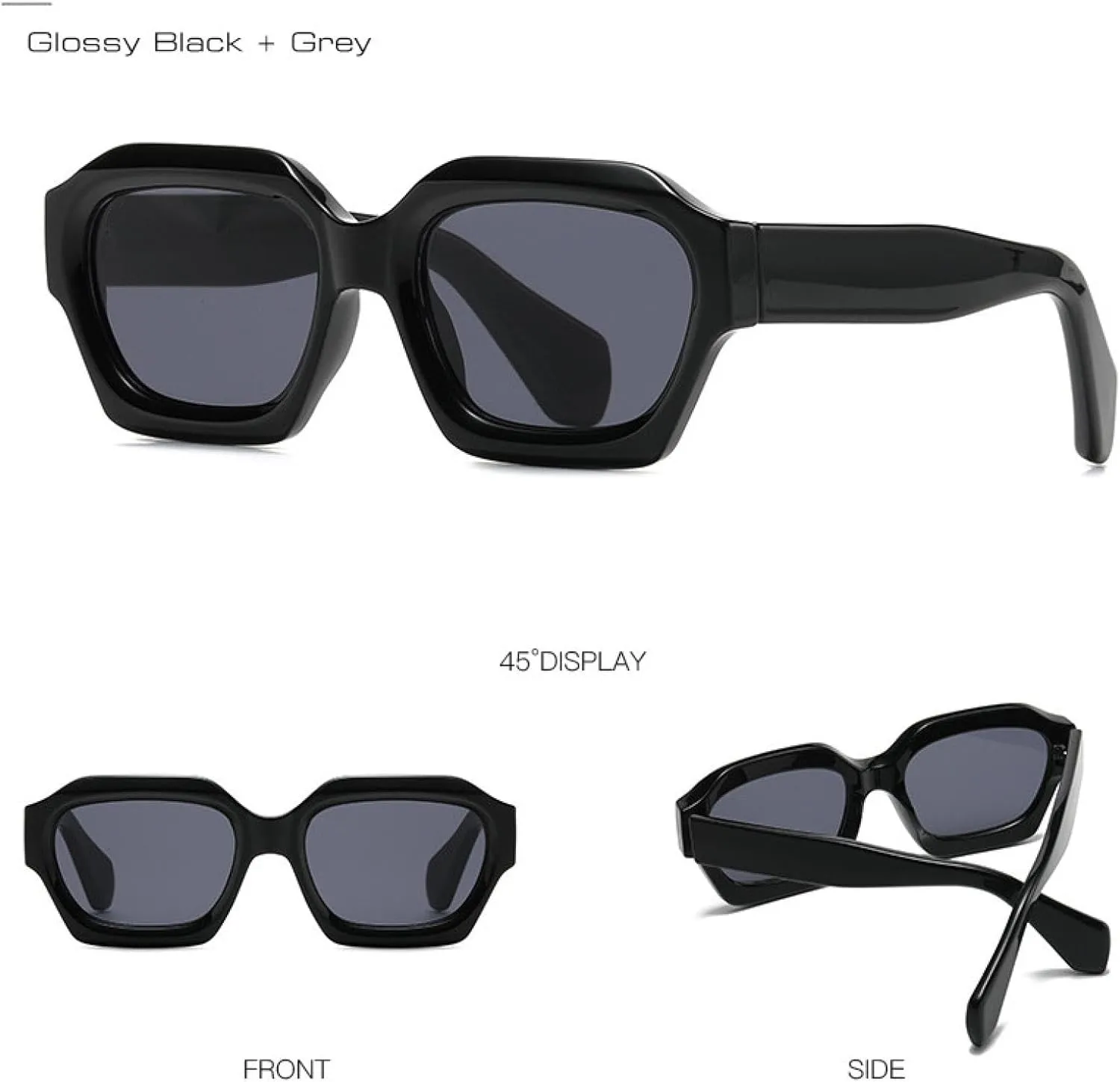 Men Gradient Sunglasses Shades Uv400 Retro Polygon