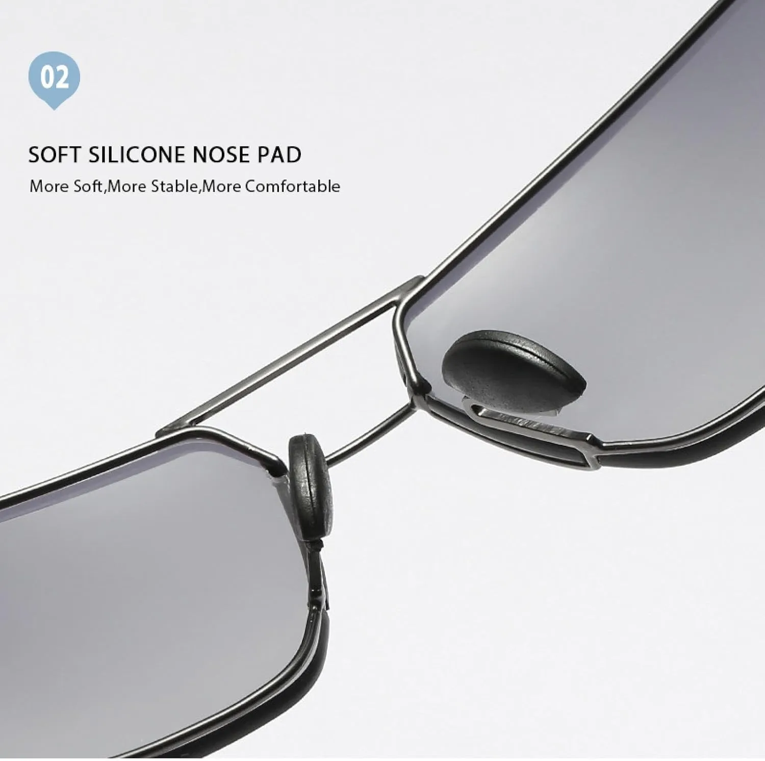 Men Polarized Sunglasses Rimless Ultra Light Tr90 Driving Eyeglass