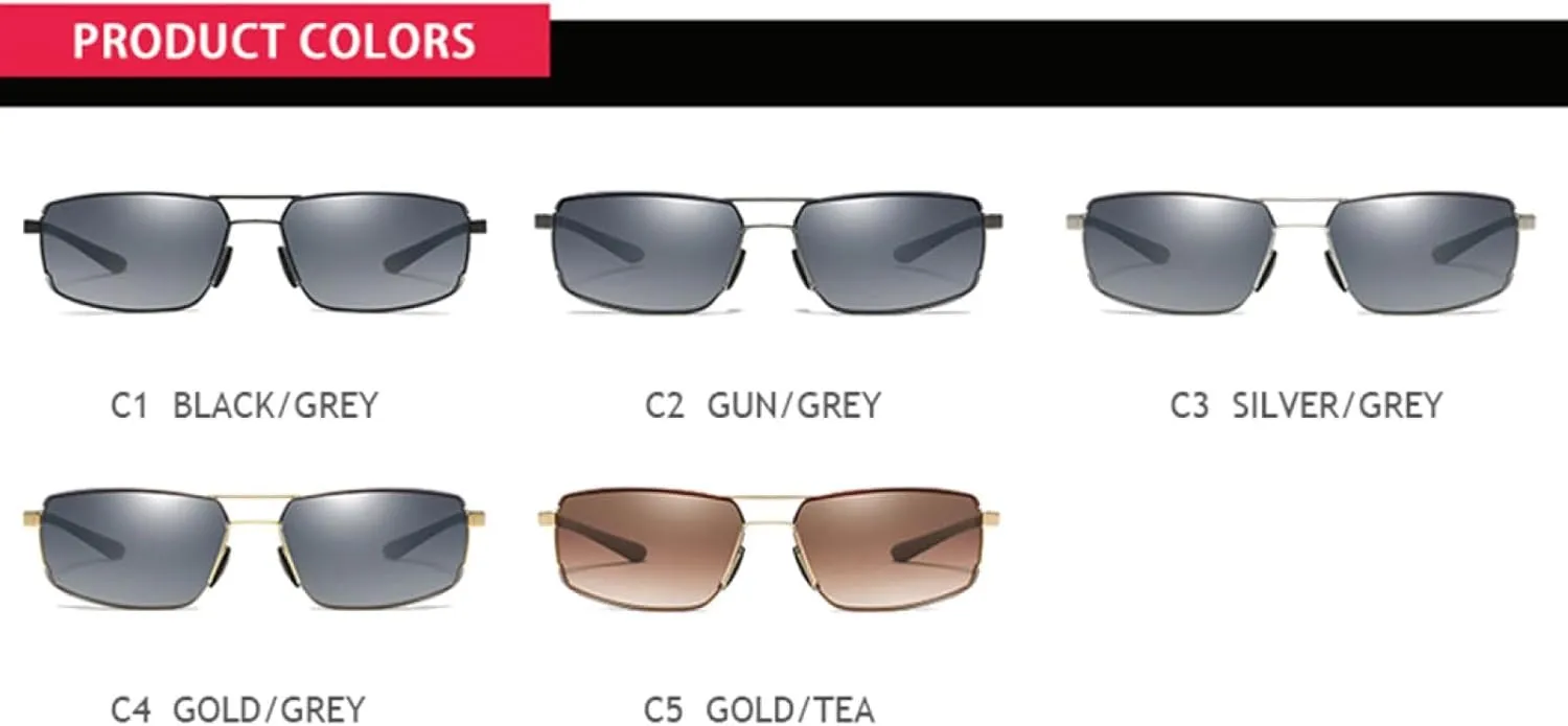 Men Polarized Sunglasses Rimless Ultra Light Tr90 Driving Eyeglass