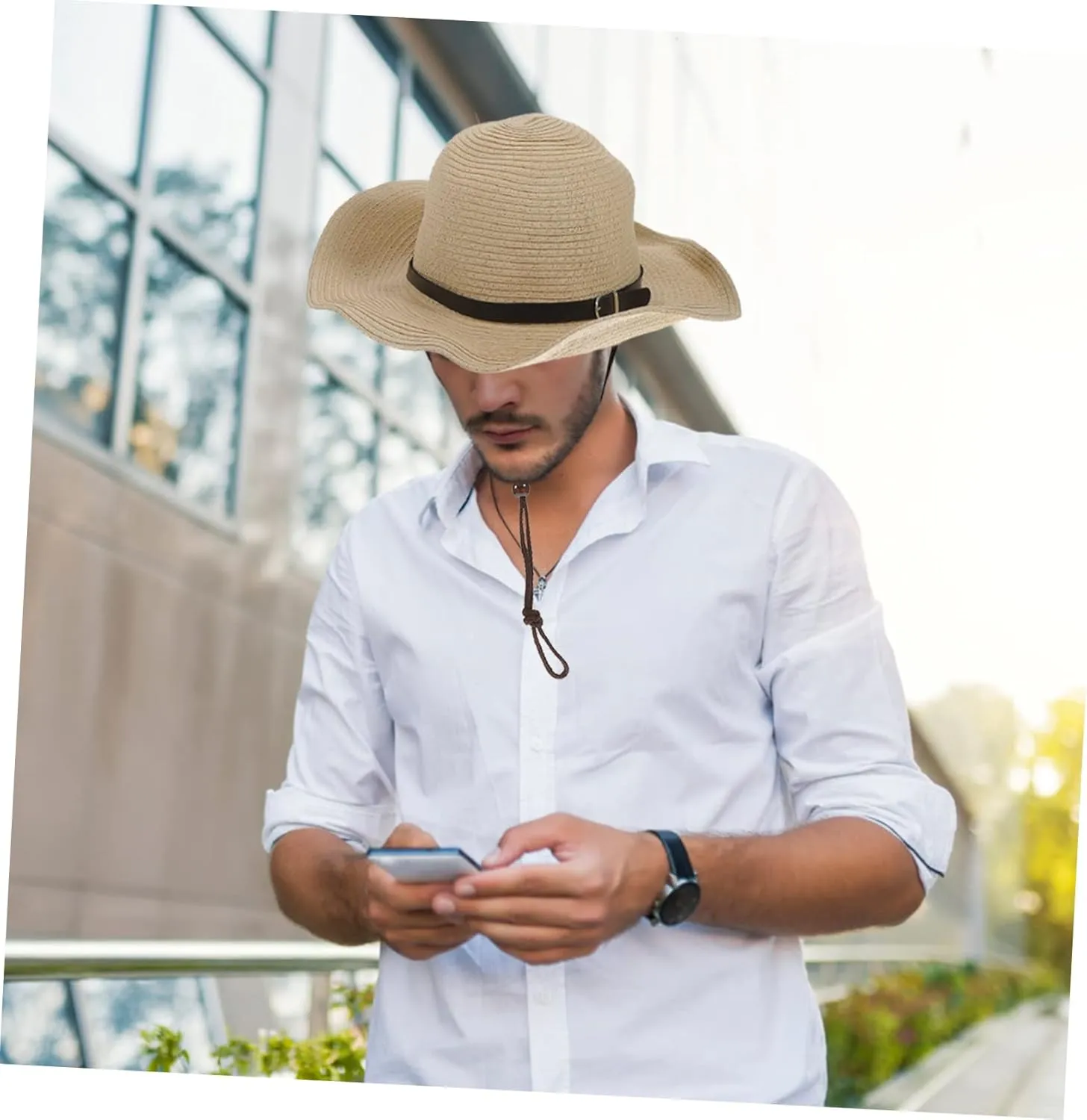 Men Wide Brim Hat Hats UK Straw Summer Hat Outdoor Beach Hat para Boater Sun Hat Cloche Sunproof Caps