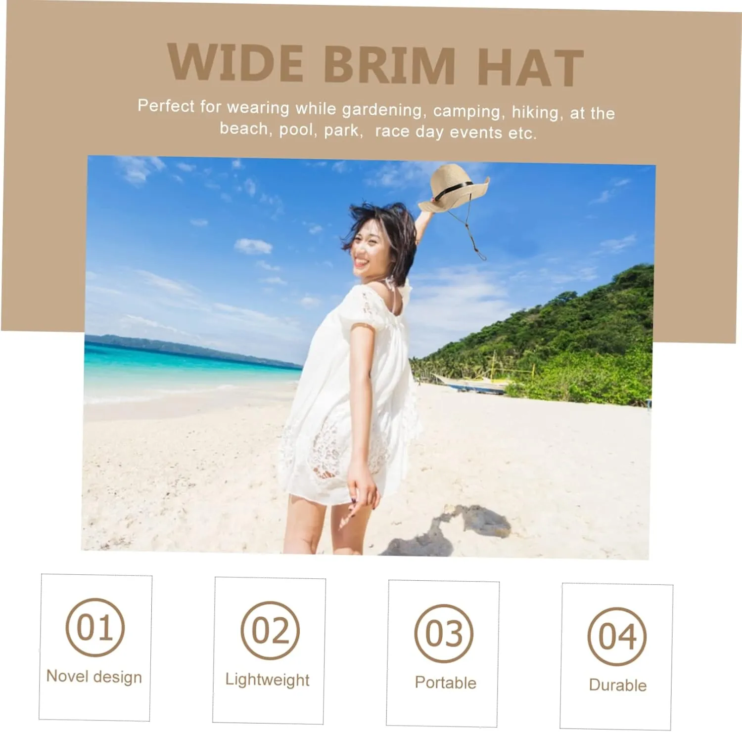Men Wide Brim Hat Hats UK Straw Summer Hat Outdoor Beach Hat para Boater Sun Hat Cloche Sunproof Caps
