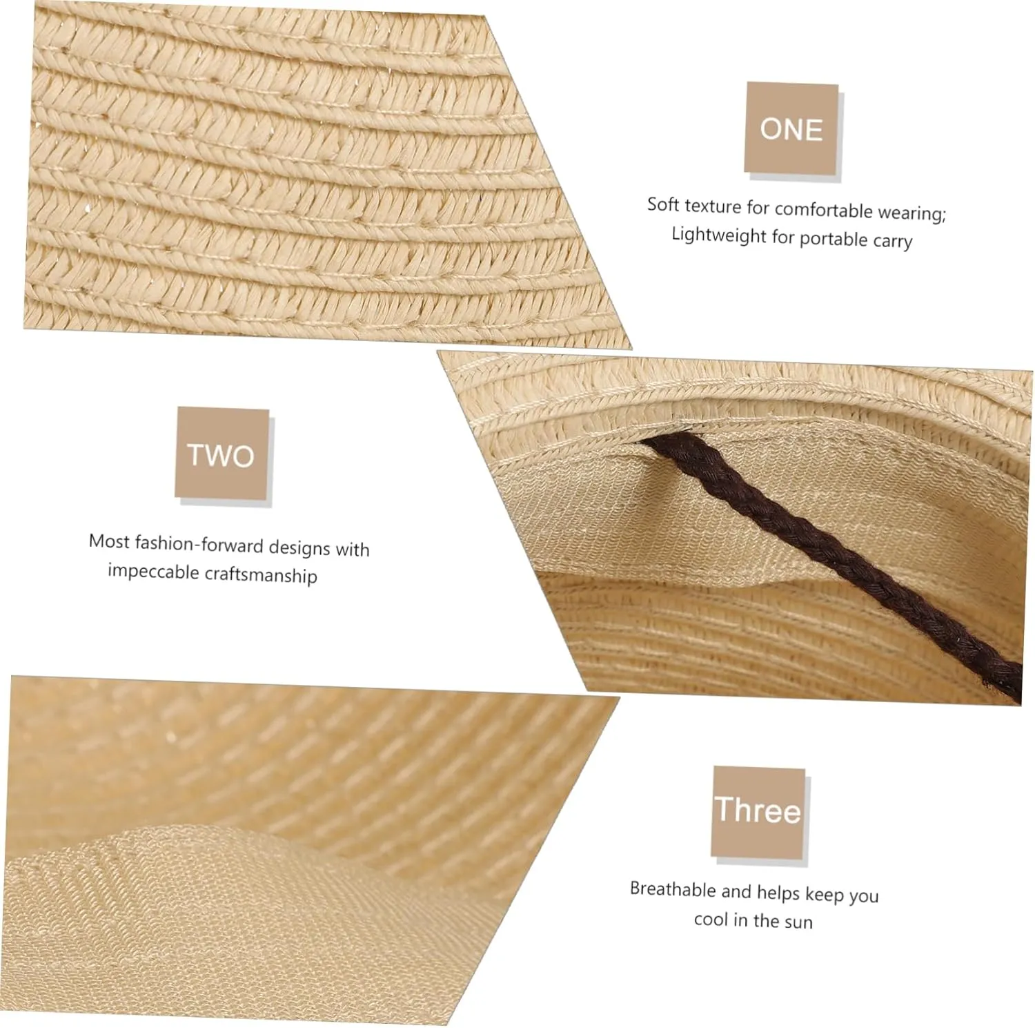 Men Wide Brim Hat Hats UK Straw Summer Hat Outdoor Beach Hat para Boater Sun Hat Cloche Sunproof Caps