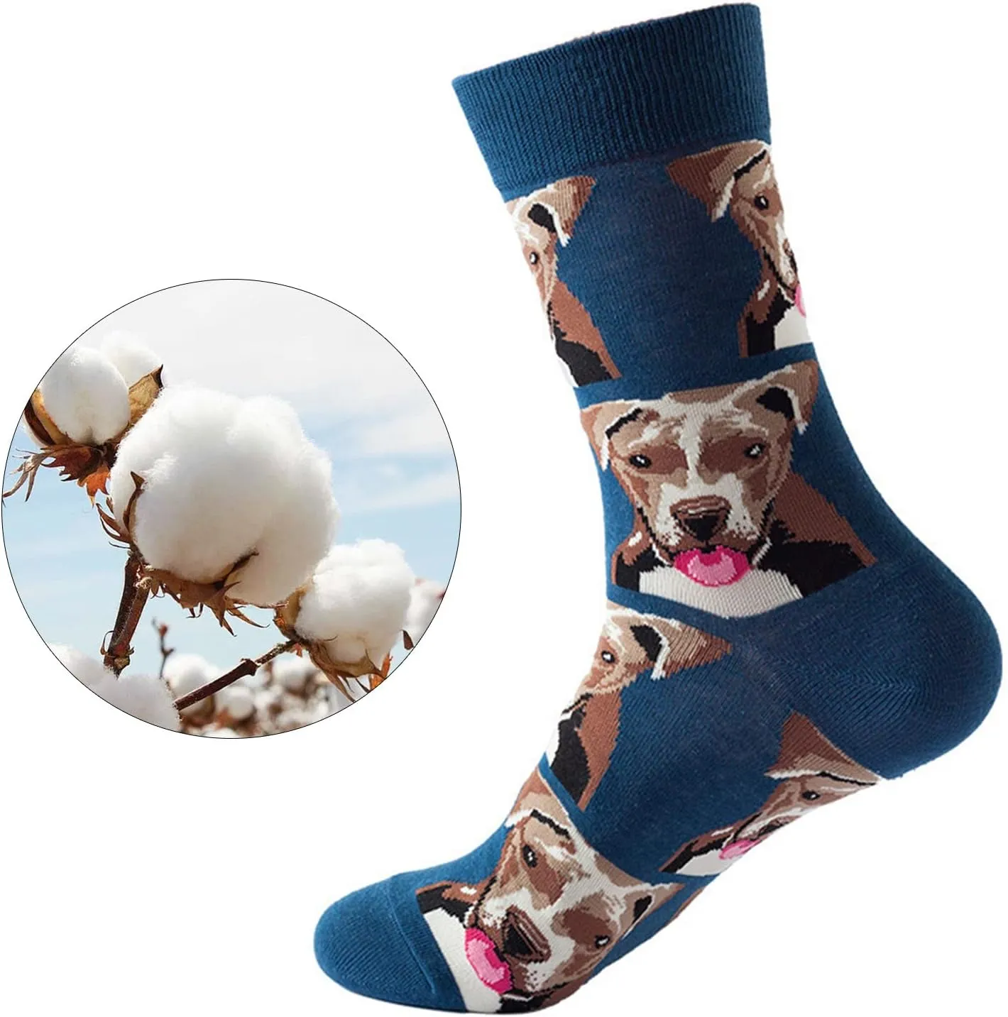 Men Women Animal Patterned Print Socks Funny Cute Novelty Design Socks Comfort Breathable Cotton Crew Socks