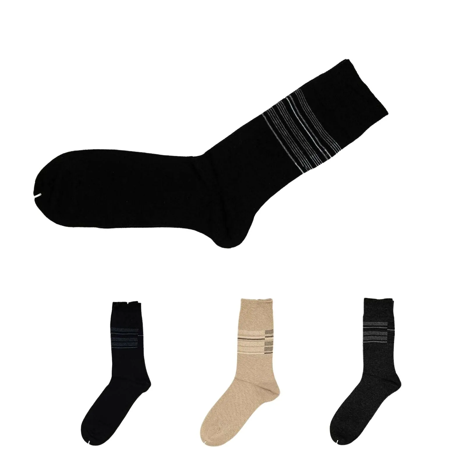 Men’s Ankle Sock with Subtle Stripe Design – Comfortable Cotton Blend