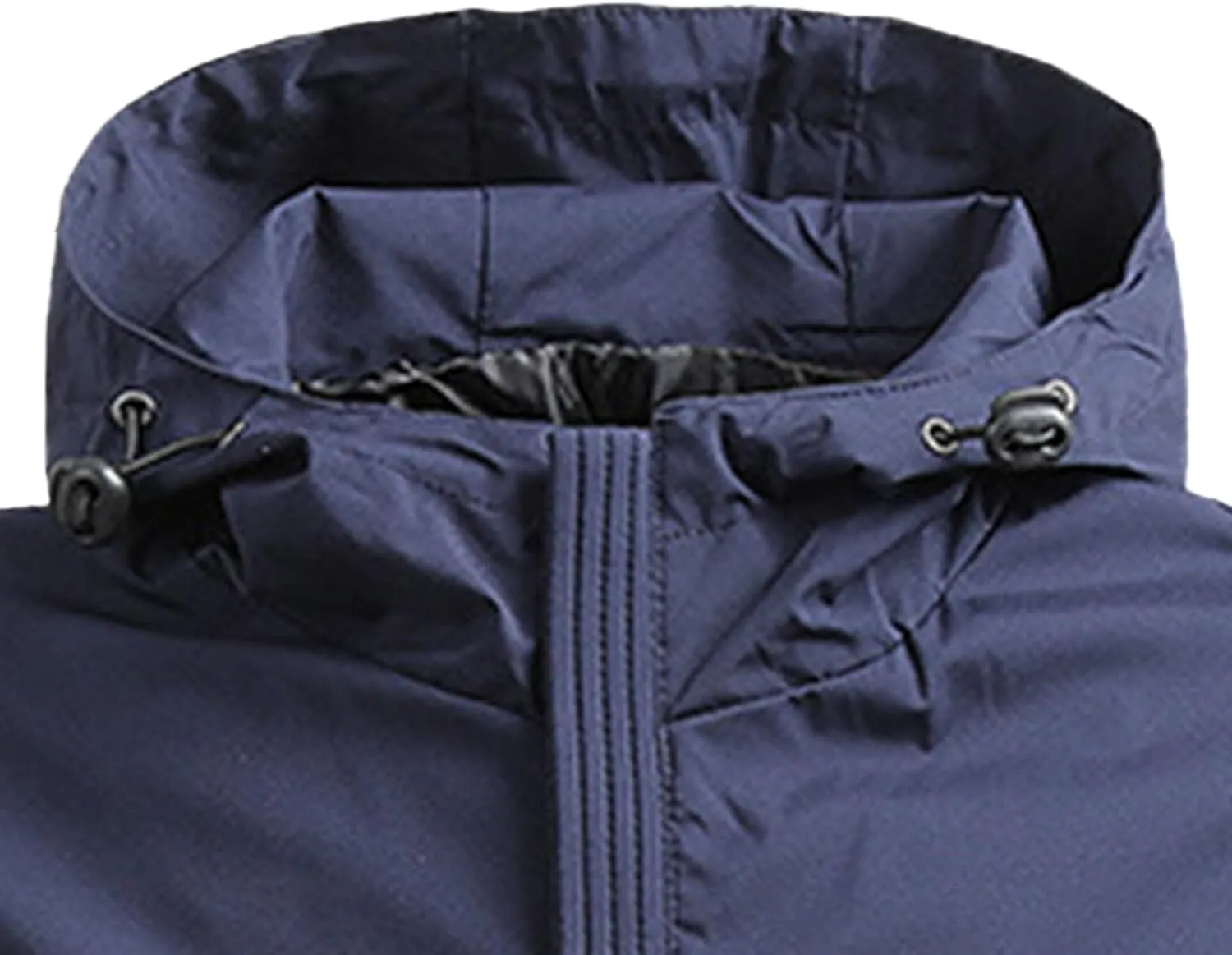 Men's Casual Varsity Bomber Jacket Lightweight Zip Up Hooded Baseball Jackets Windproof Sport Hiking Jacket