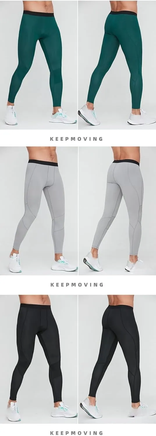 Men's Compression Men's Yoga Tights Pant for Running, Yoga, and Training Men's Running Sports Leggings