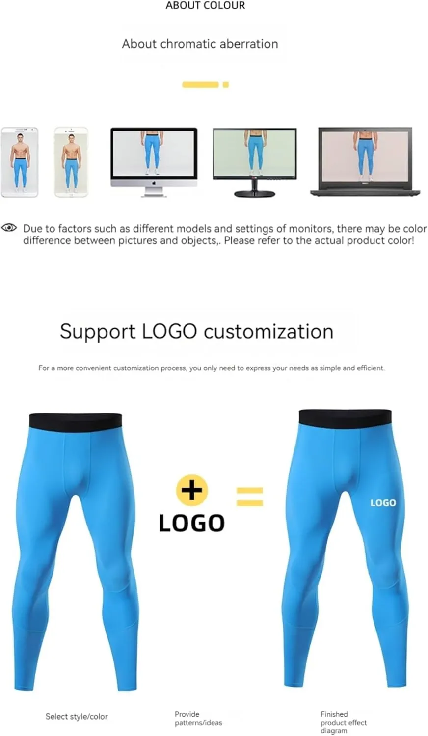 Men's Compression Men's Yoga Tights Pant for Running, Yoga, and Training Men's Running Sports Leggings