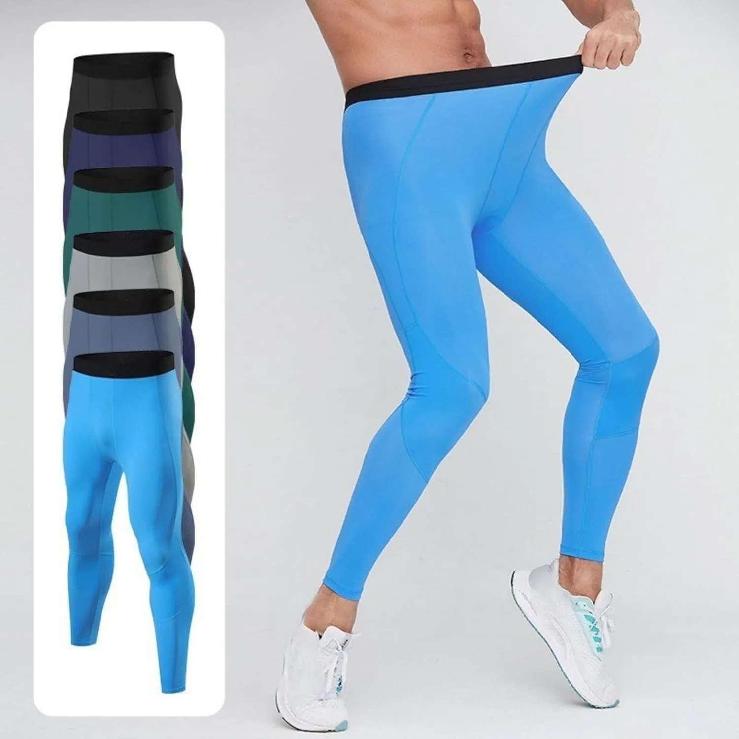 Men's Compression Men's Yoga Tights Pant for Running, Yoga, and Training Men's Running Sports Leggings