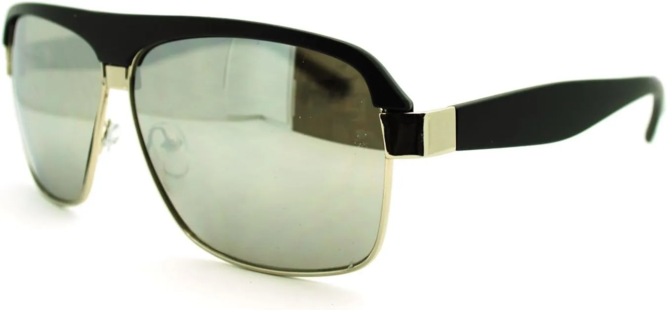 Men's Designer Fashion Sunglasses Square Flat Top Boss Shades