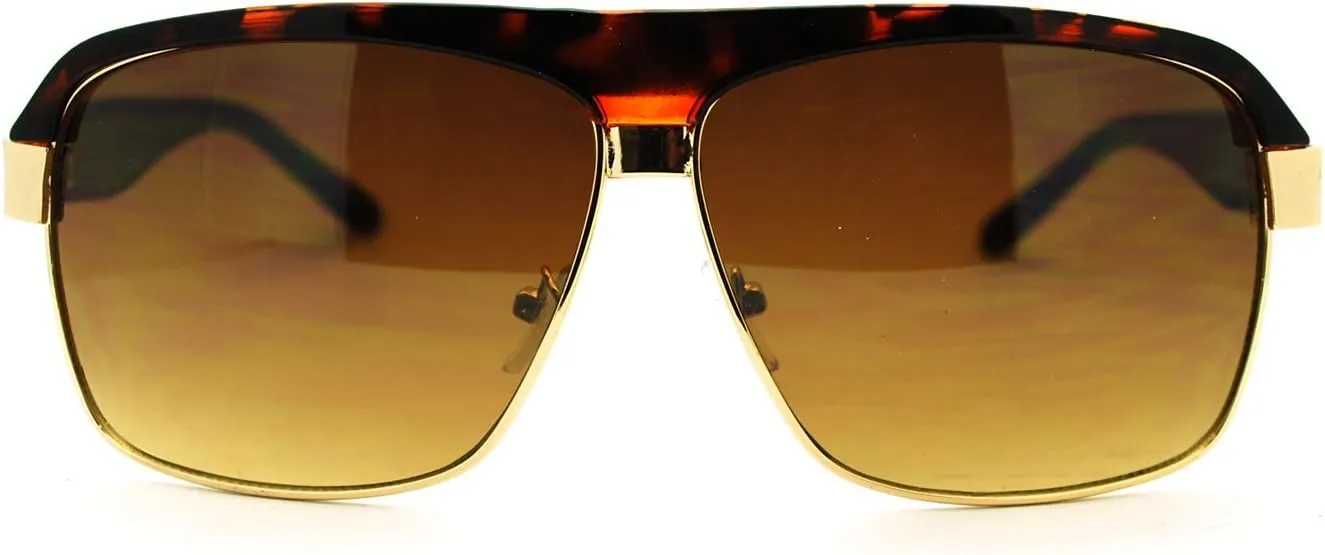 Men's Designer Fashion Sunglasses Square Flat Top Boss Shades