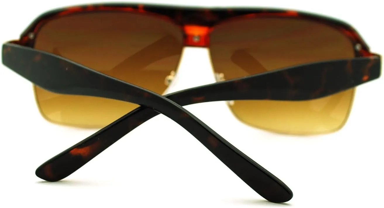 Men's Designer Fashion Sunglasses Square Flat Top Boss Shades