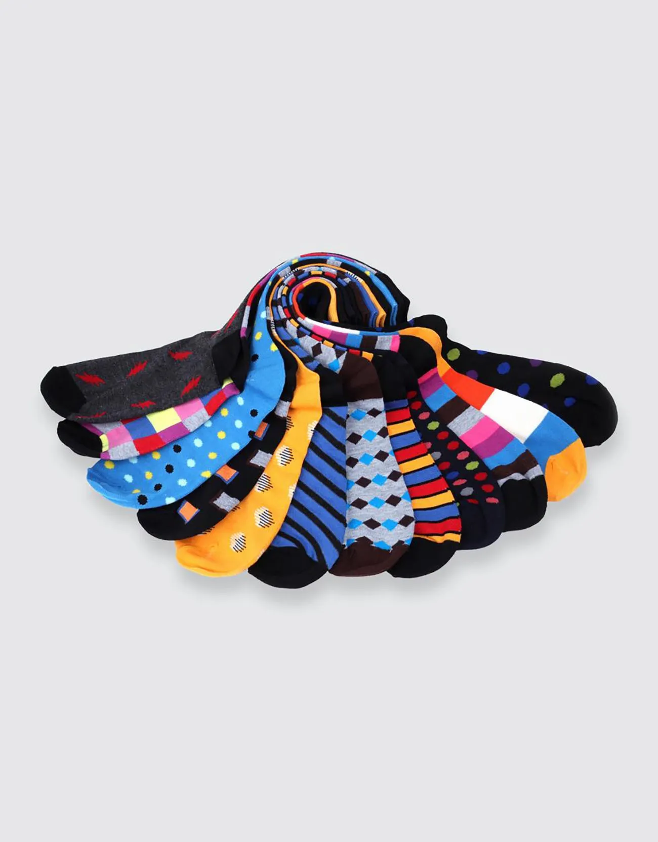 Men's Funky Colorful Dress Socks 12 Pack
