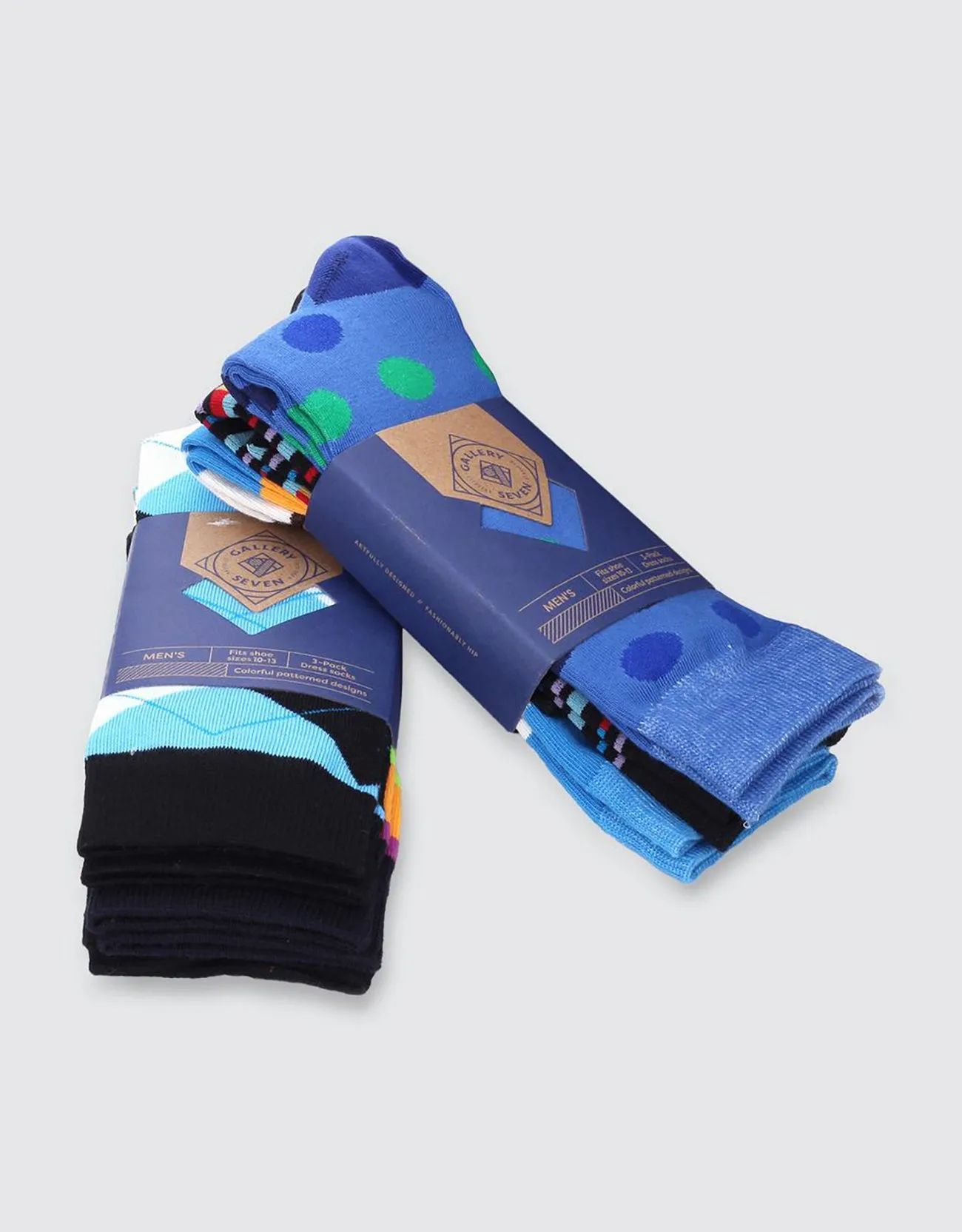 Men's Funky Colorful Dress Socks 12 Pack