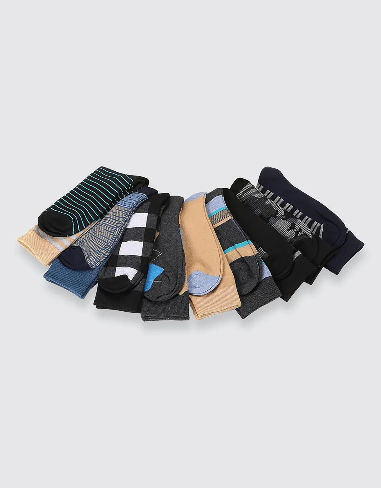 Men's Funky Colorful Dress Socks 12 Pack