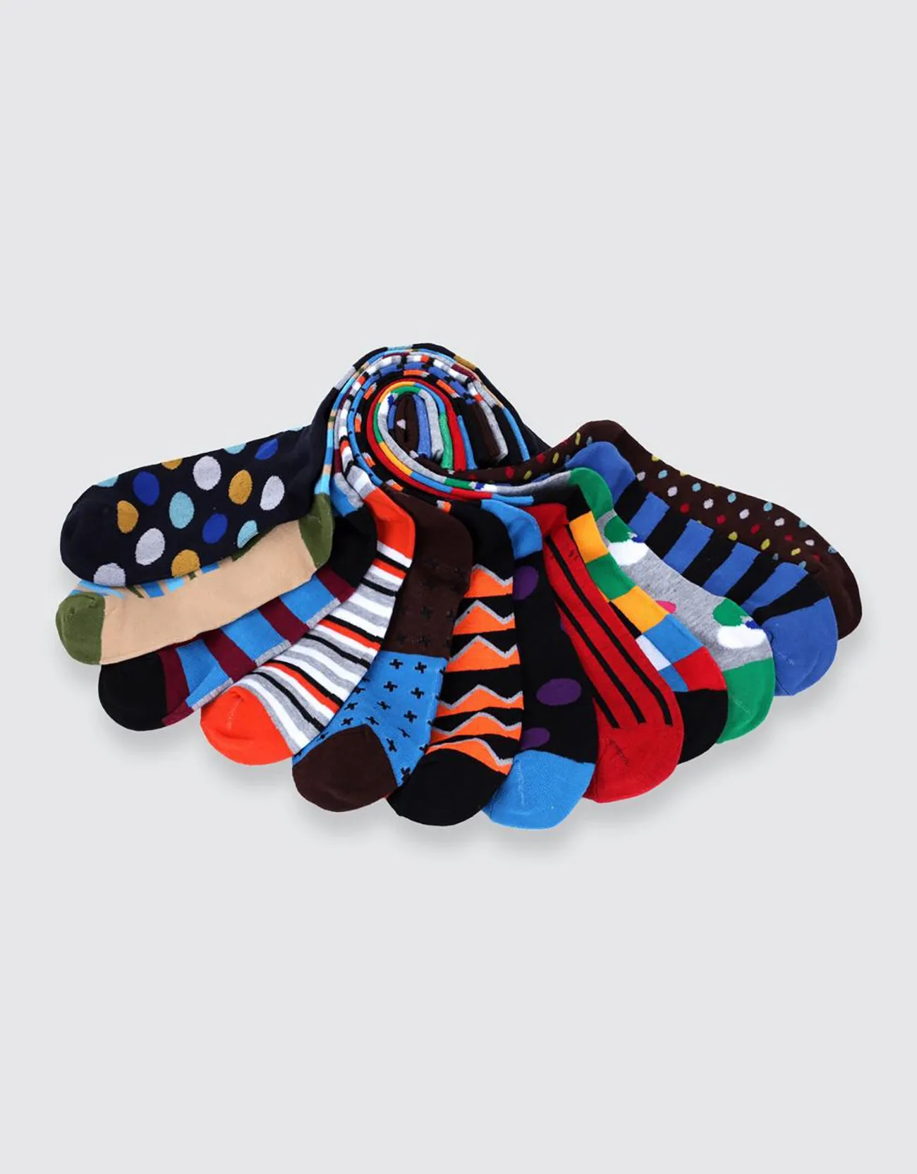 Men's Funky Colorful Dress Socks 12 Pack