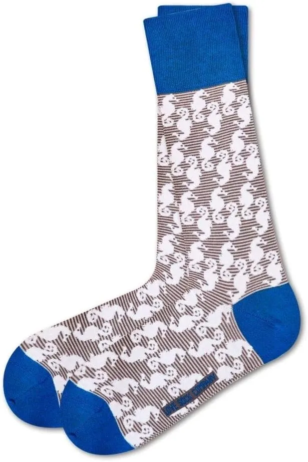Men's Funky Dress Socks - Colorful Funky Business Casual Socks for Men - Organic Cotton Patterned Socks - 3 Pack